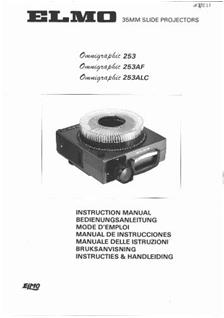 Elmo Omnigraphic 253 manual. Camera Instructions.